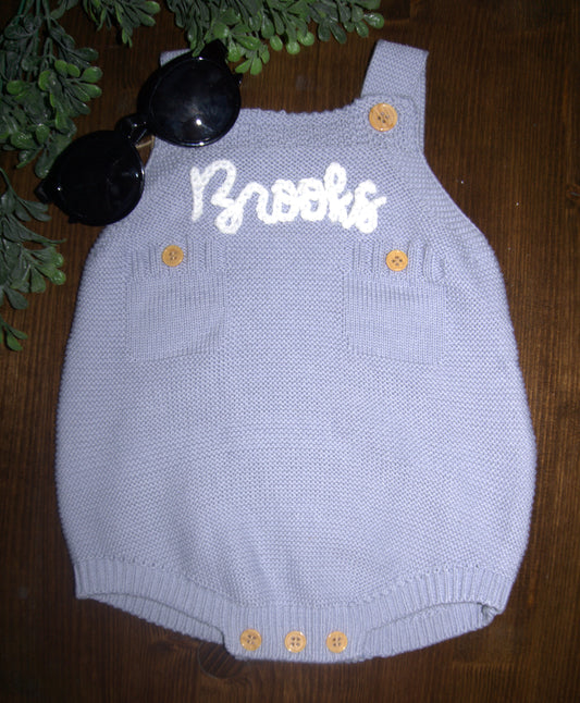 Personalized Spring/Summer Sweater Onesie (cotton) - Name/Script (Boy or Girl)