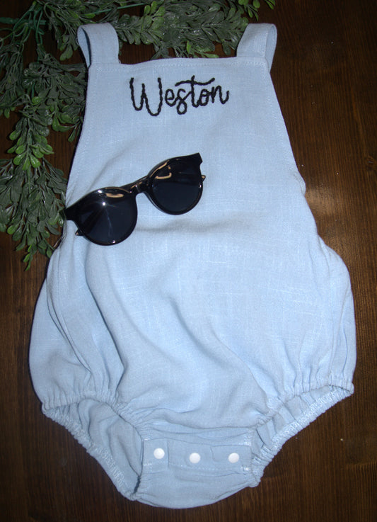 Summer Bubble Onesie/Romper (cotton) - Name/Script (Boy or Girl) (Copy)