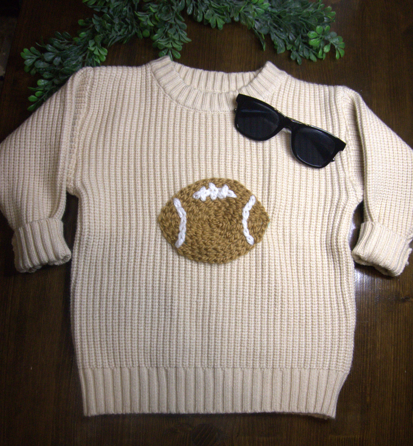 Personalized Sweater (cotton) - Football (filled or outlined)