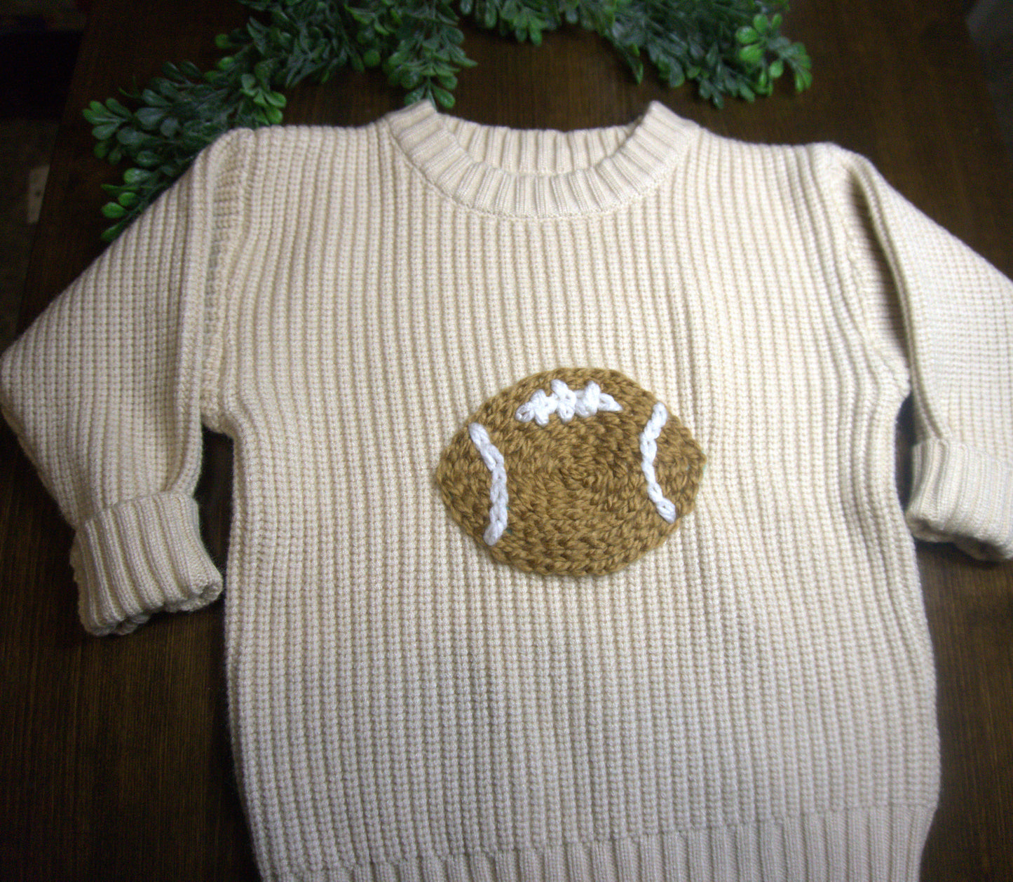 Personalized Sweater (cotton) - Football (filled or outlined)