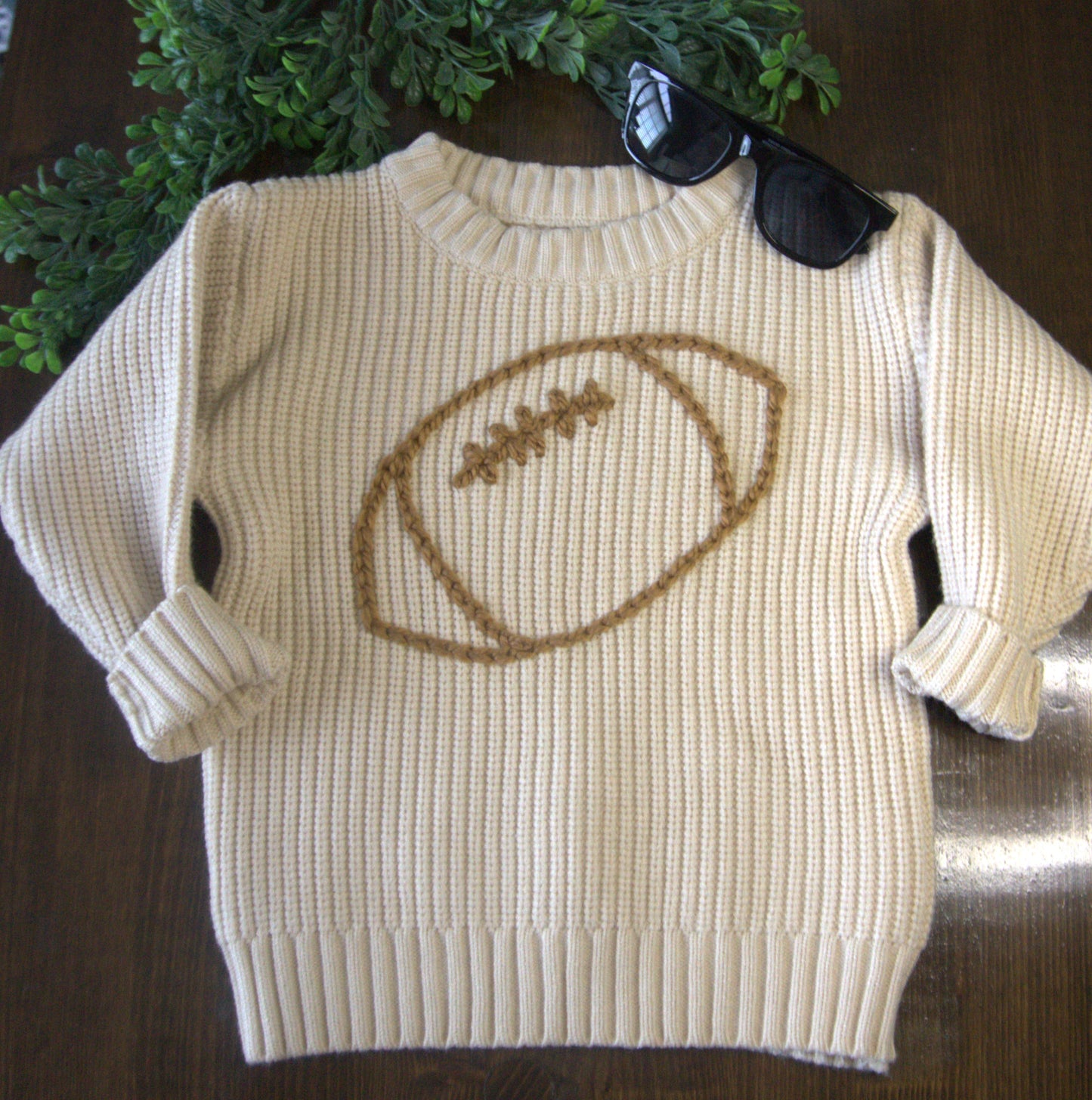 Personalized Sweater (cotton) - Football (filled or outlined)