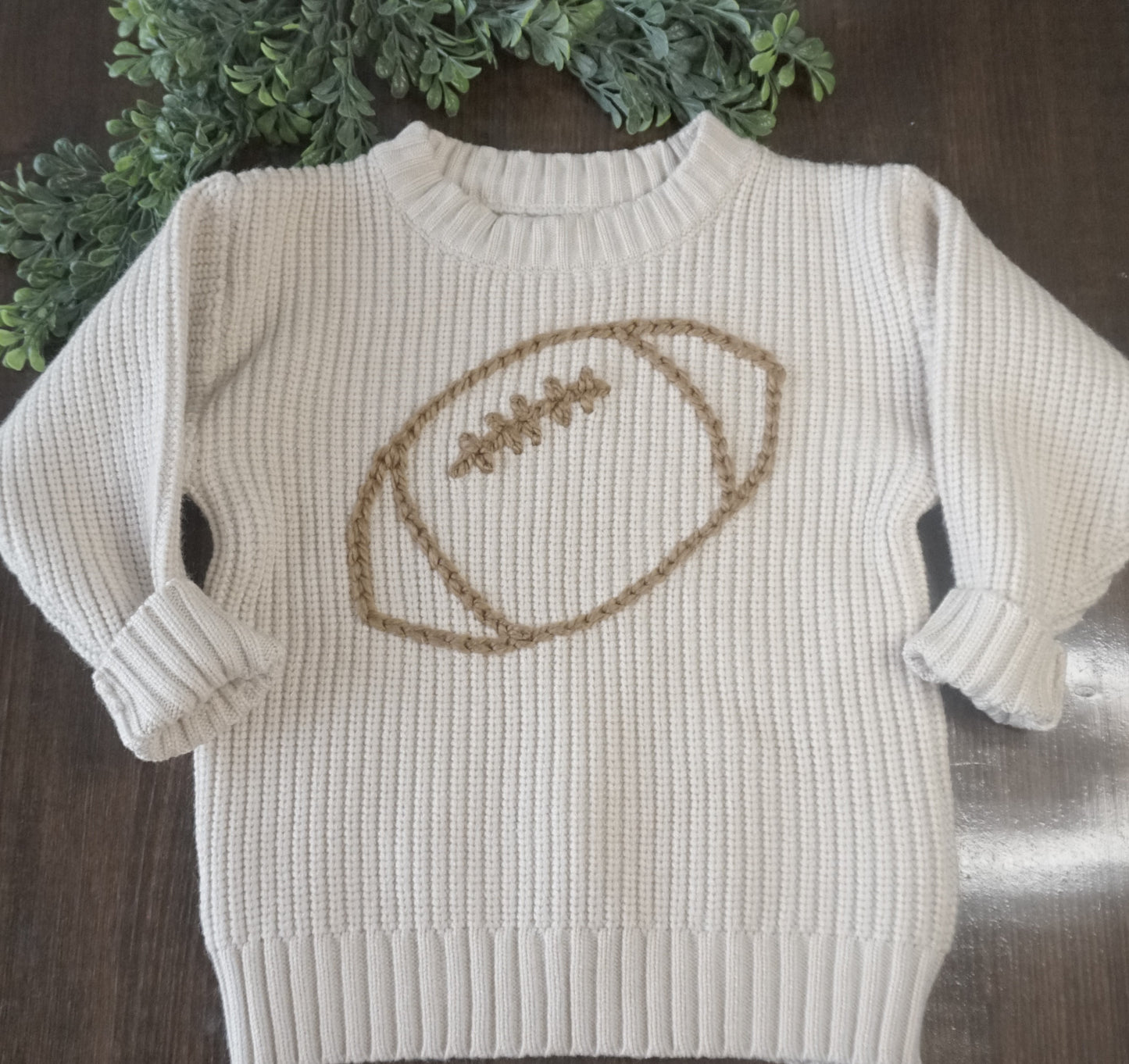 Personalized Sweater (cotton) - Football (filled or outlined)