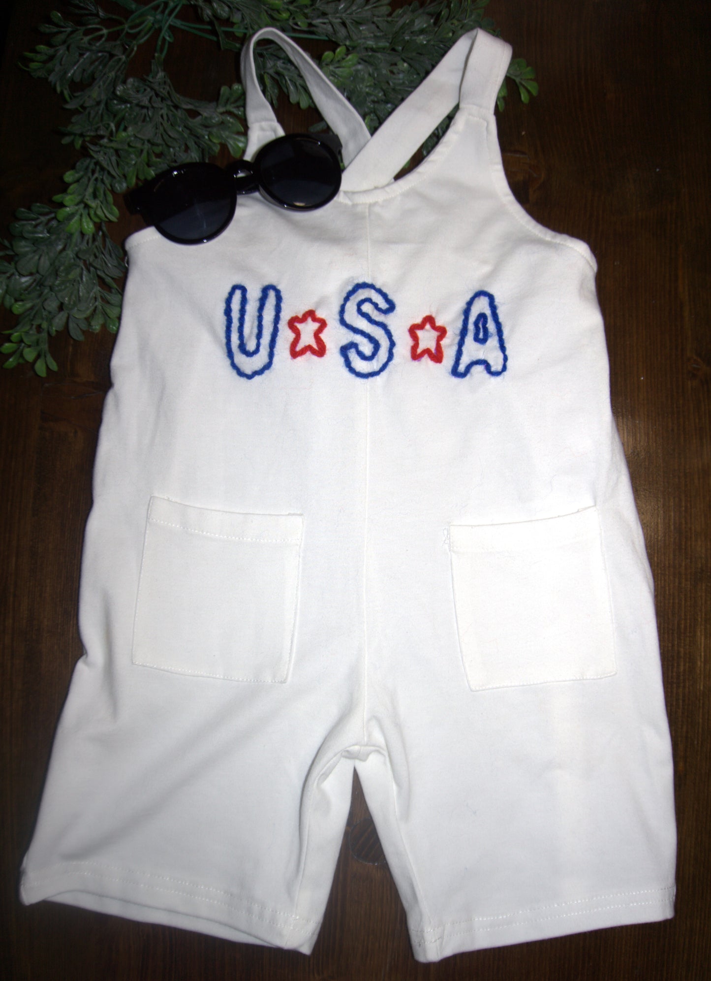 Summer Short Onesie (cotton) - USA or Name/Script (Boy or Girl)