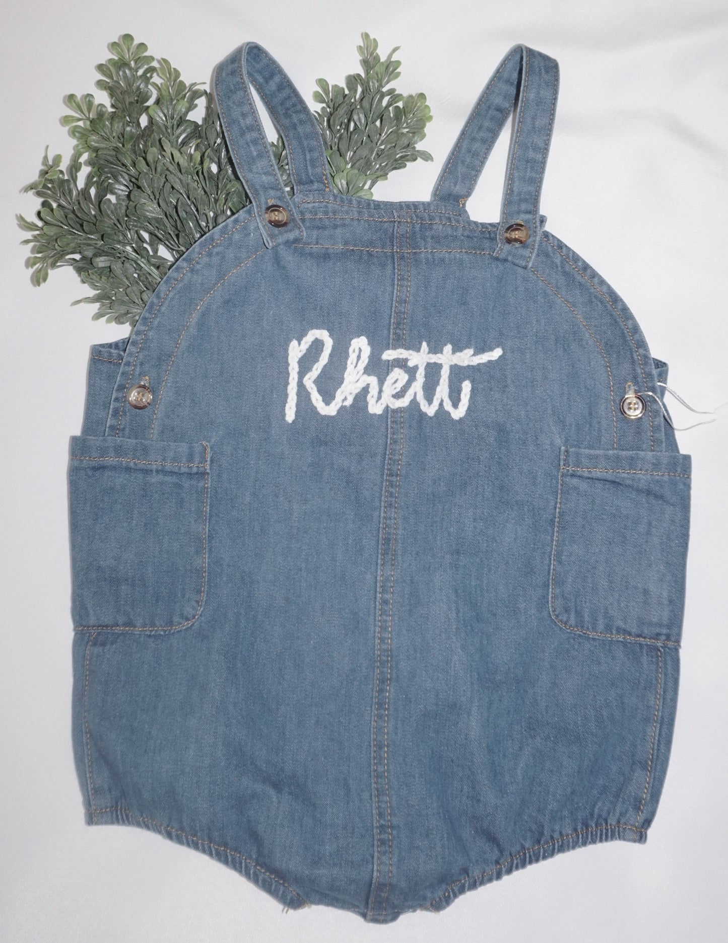 Personalized Onesie Denim Bubble - Name/Script (Boy or Girl)