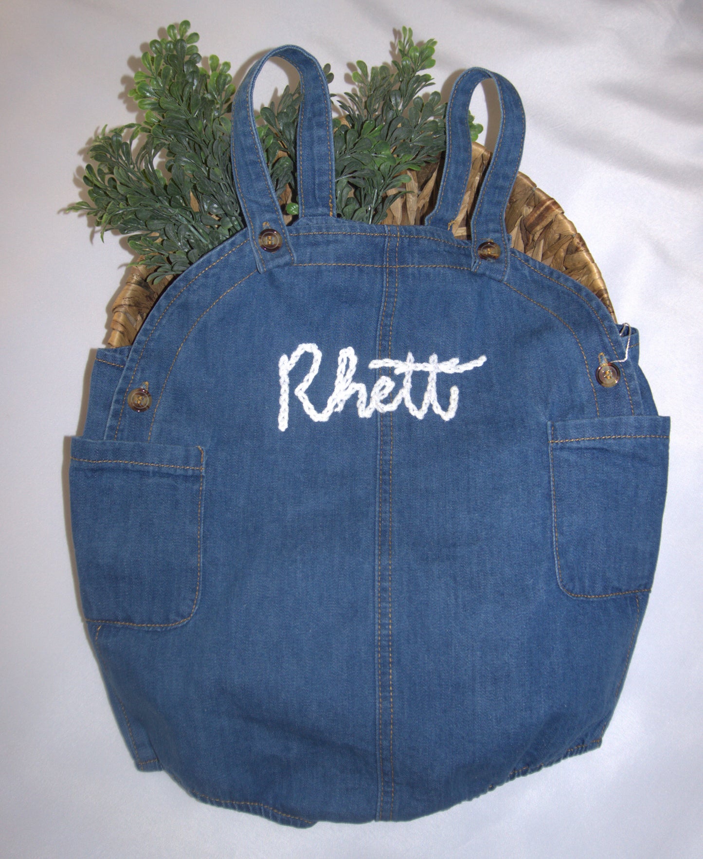 Personalized Onesie Denim Bubble - Name/Script (Boy or Girl)