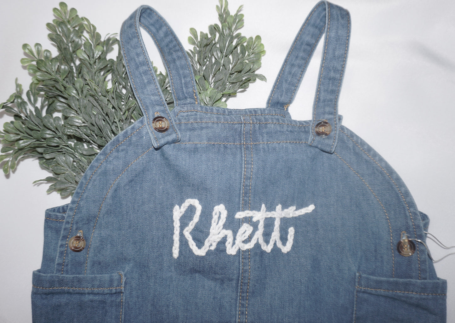 Personalized Onesie Denim Bubble - Name/Script (Boy or Girl)