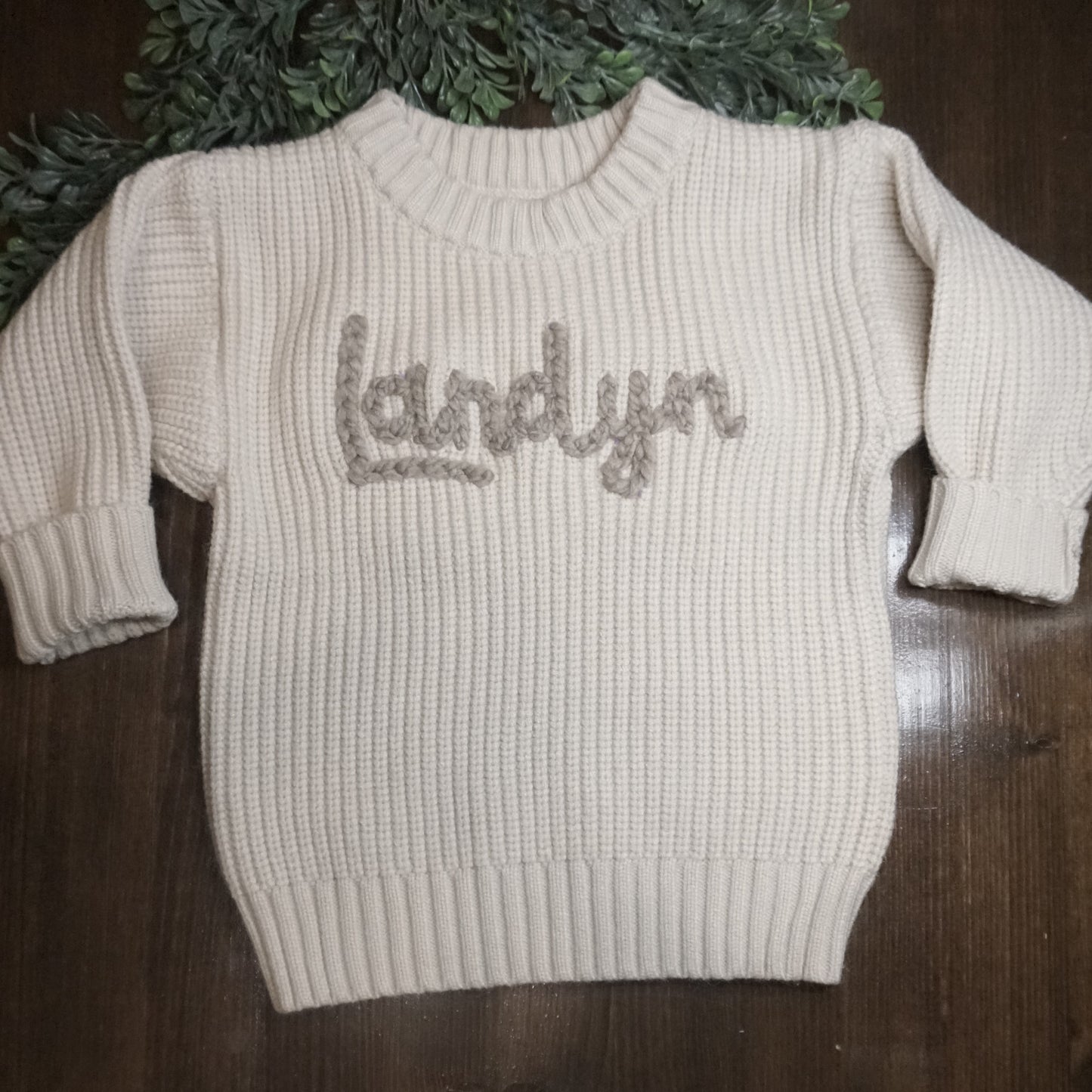 Grow with Me - Personalized Sweater (cotton) - Name/Script