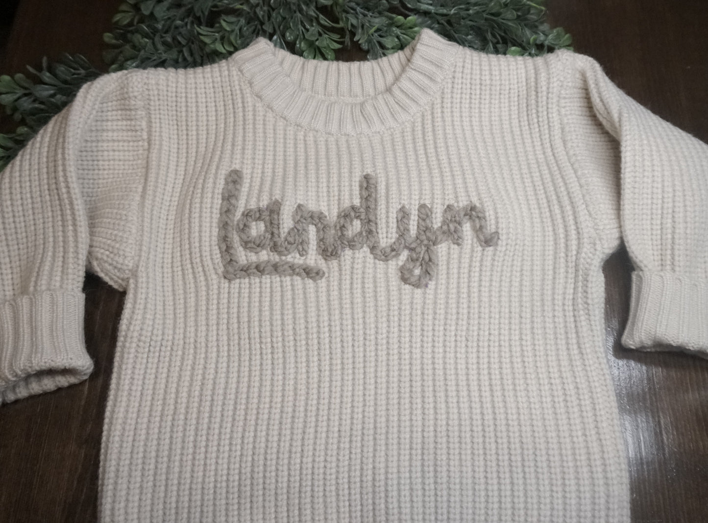 Grow with Me - Personalized Sweater (cotton) - Name/Script