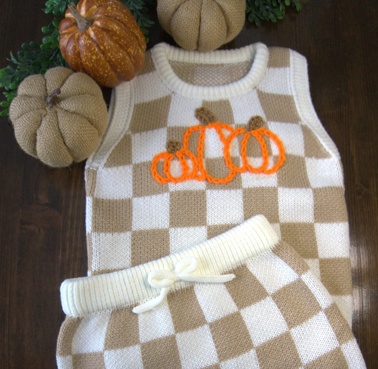 Personalized Cotton Set - Pumpkins or Name/Script